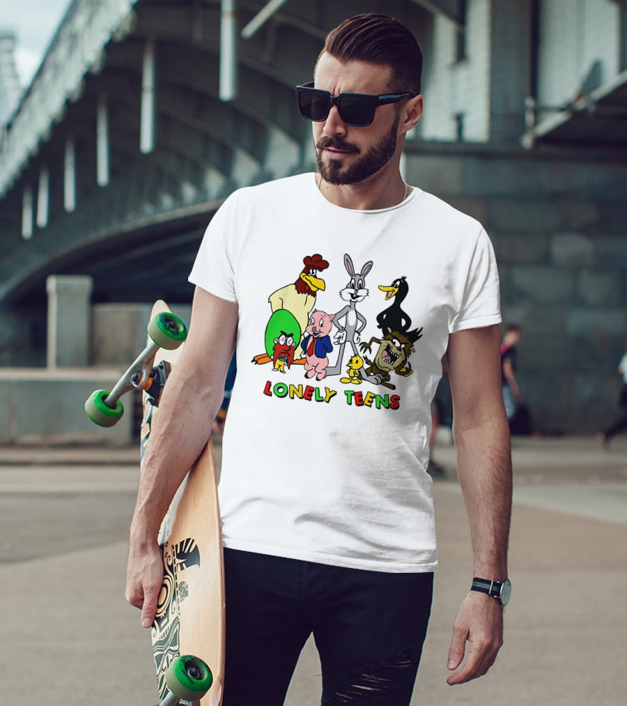 Lonely Teens Cartoon Group With Bugs Bunny And Friends T-Shirt