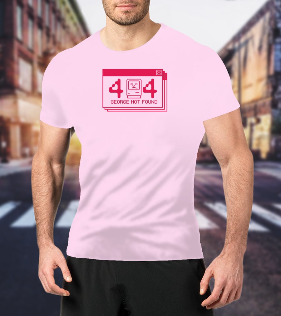 Georgenotfound Error 404 Retro Pixel Art Pink T-Shirt