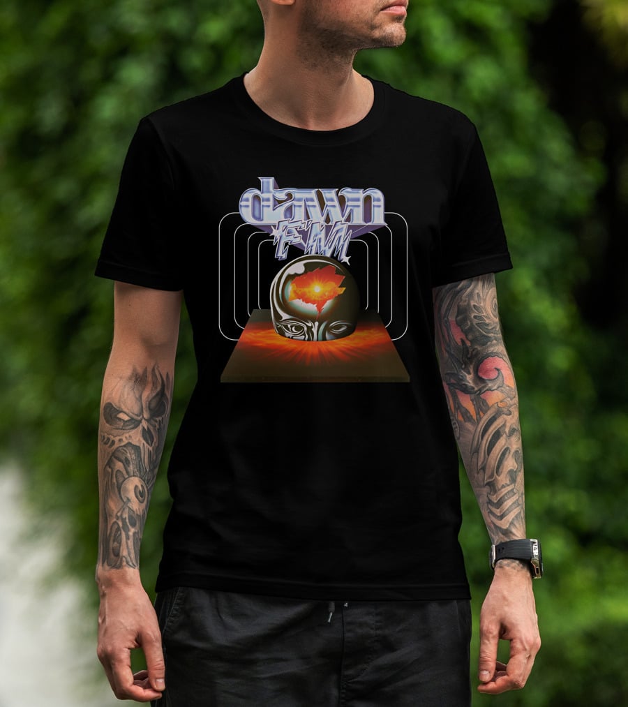 Dawn FM Surreal Orb And Geometric Energy Burst T-Shirt