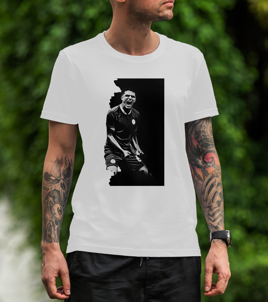 The Byline Show O Monstro Football Player Celebration Monochrome T-Shirt