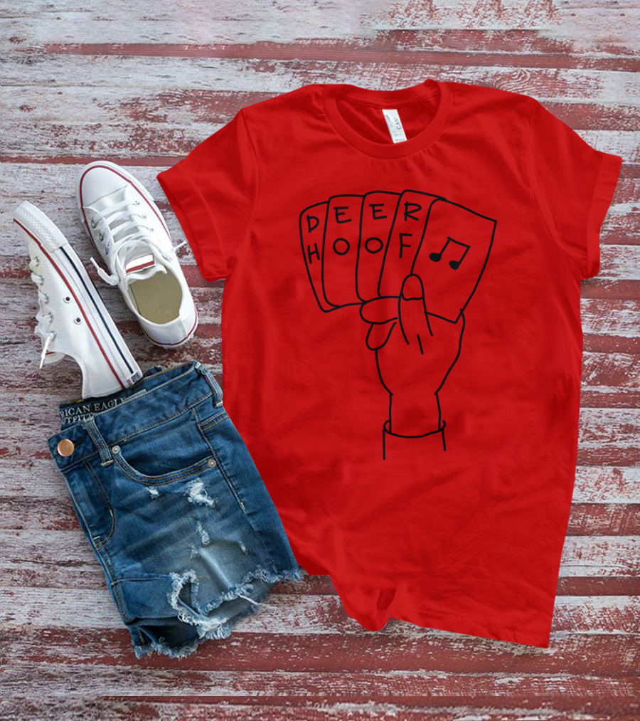 Deer Hoof Music Card Hand T-Shirt