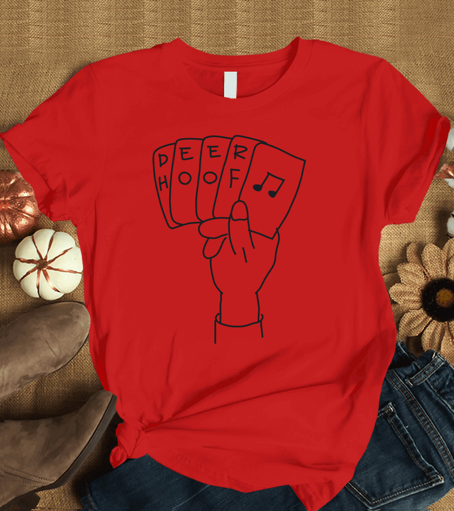 Deer Hoof Music Card Hand T-Shirt