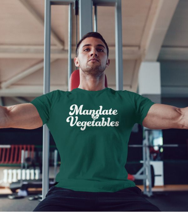 Mandate Vegetables Leafy Green Text T-Shirt