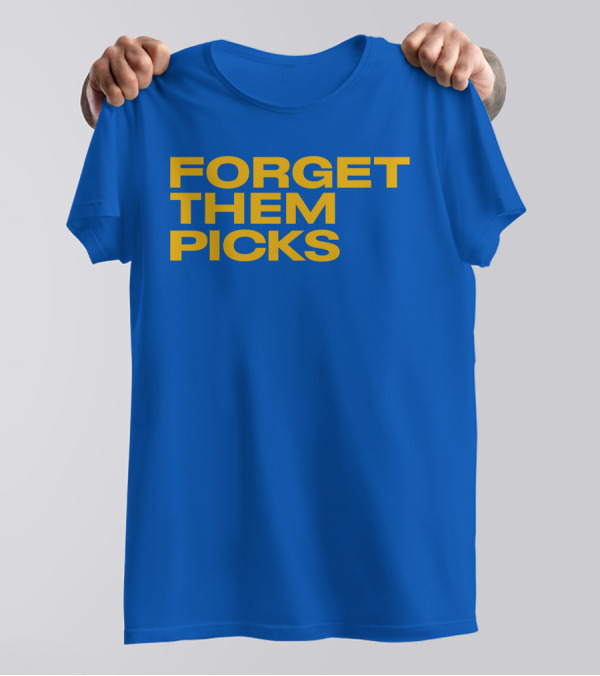 Forget Them Picks Bold Blue And Yellow T-Shirt