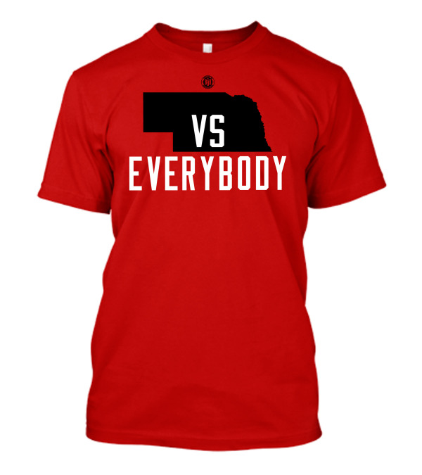 Nebraska Vs Everybody Red And Black State T-Shirt