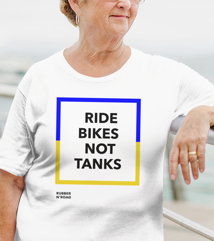 RIDE BIKES NOT TANKS RUBBER N'ROAD T-Shirt