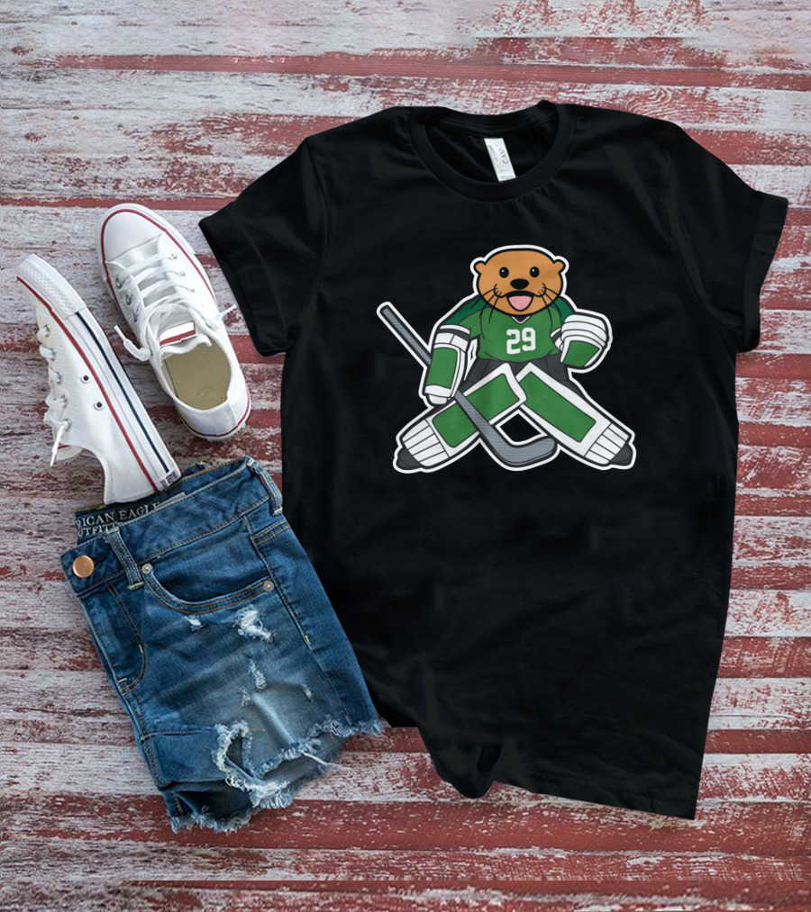Dallas Stars Jake Otter 29 Hockey Mascot Cartoon T-Shirt