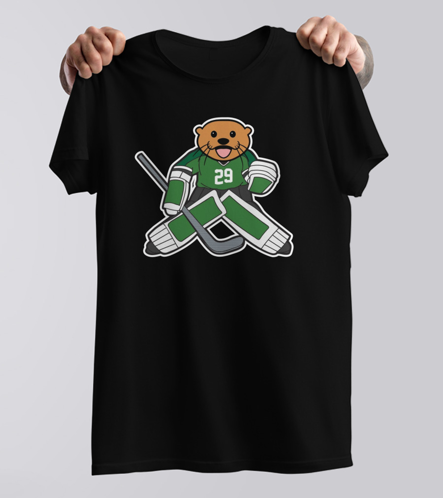 Dallas Stars Jake Otter 29 Hockey Mascot Cartoon T-Shirt