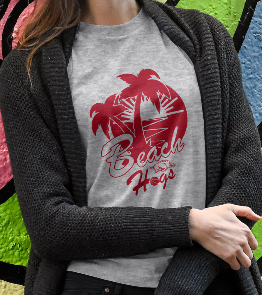 Tampa Bound Beach Hogs Pig Logo Palms And Sunset T-Shirt