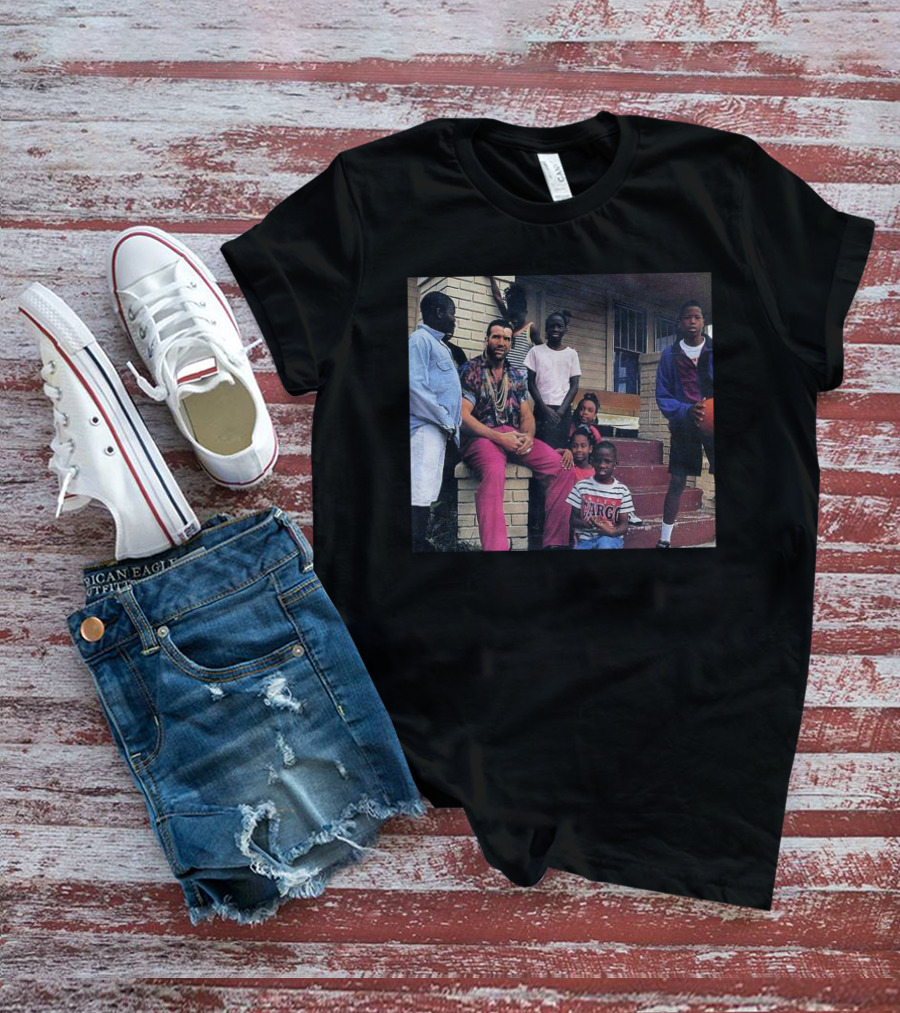 Scott Hall With Kids On Front Steps Vintage Photo T-Shirt
