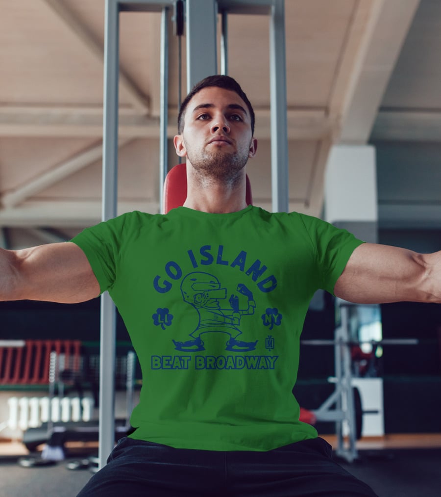 Go Island Beat Broadway NY LI Helmets Yes Men Outfitters T-Shirt