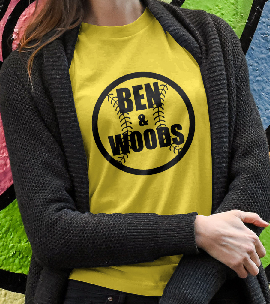 Ben And Woods Baseball Stitching Circle T-Shirt