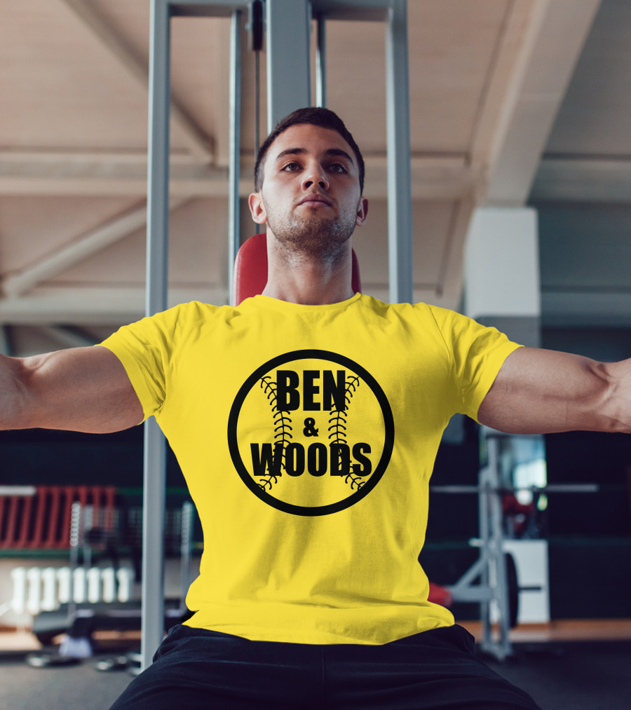 Ben And Woods Baseball Stitching Circle T-Shirt