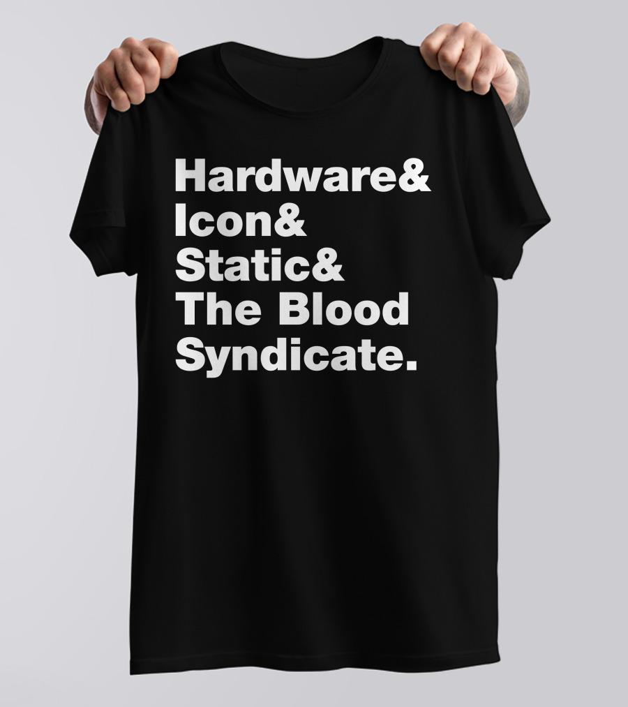 Hardware Icon Static The Blood Syndicate T-Shirt