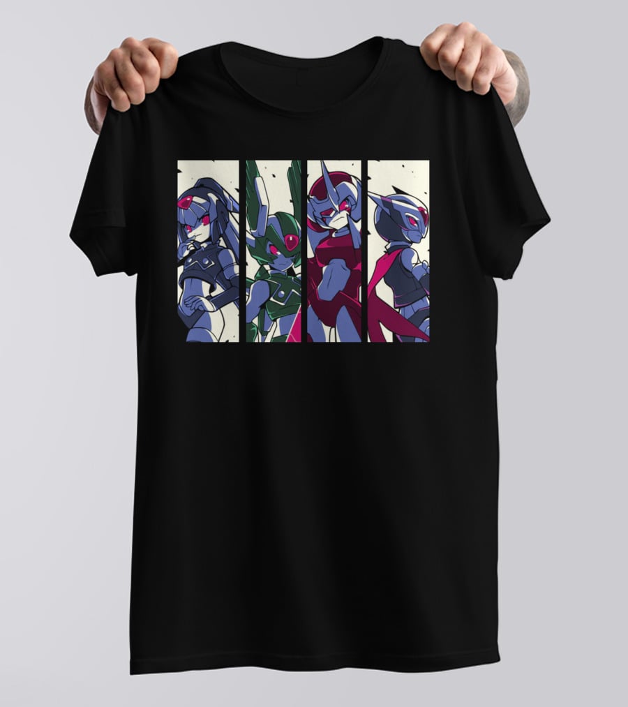 Mega Man Zero Four Guardians Characters T-Shirt