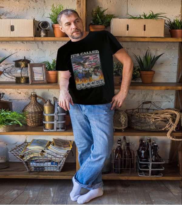 It's Called Soccer Swag Stimulus American Flag Eagle Money Flames T-Shirt