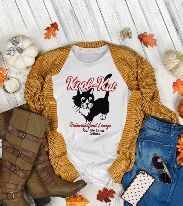 Kool-Kat Restaurant And Lounge Palm Springs California Playful Cat T-Shirt