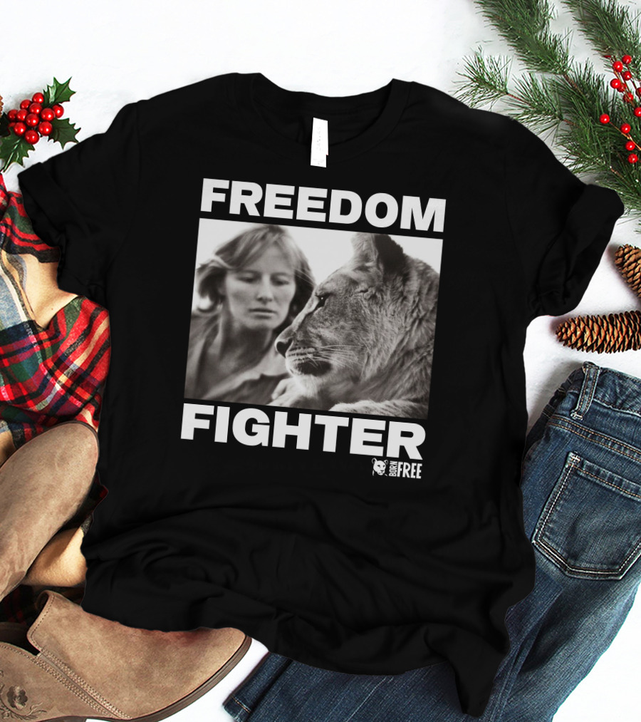 FREEDOM FIGHTER BORN FREE Lion And Woman Interaction T-Shirt