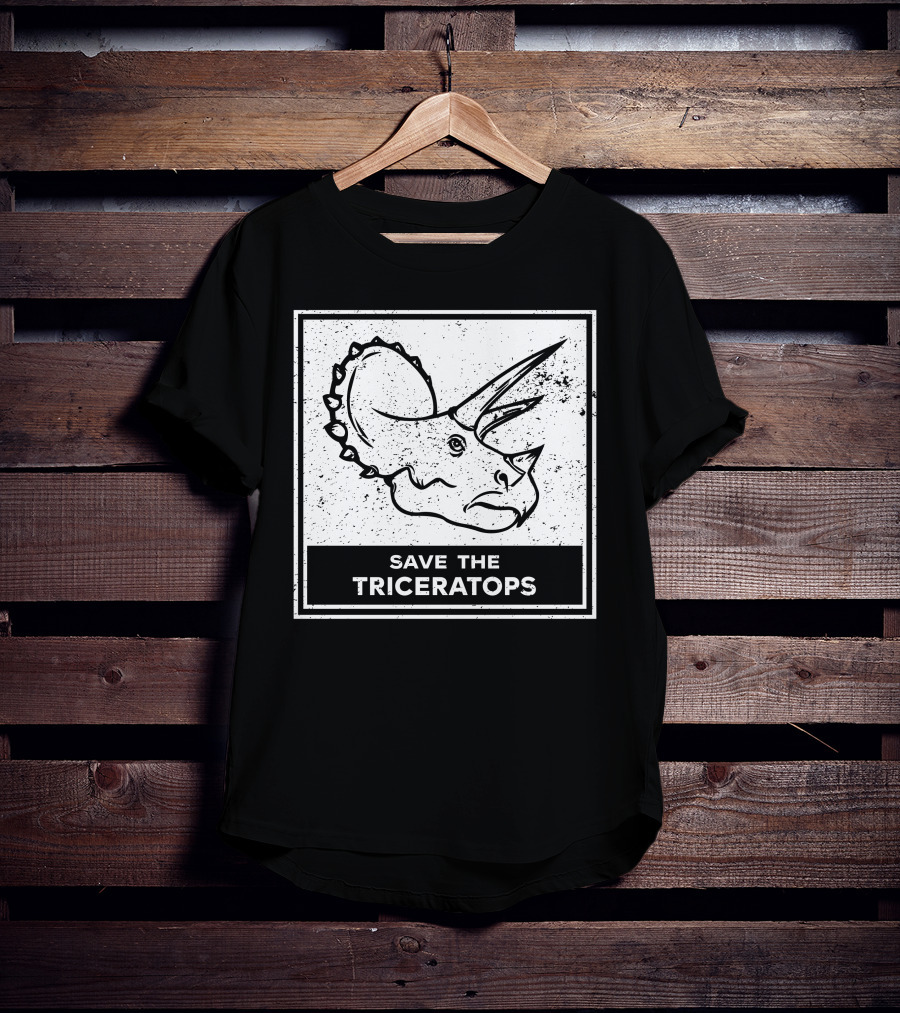 Save The Triceratops Dinosaur Awareness T-Shirt