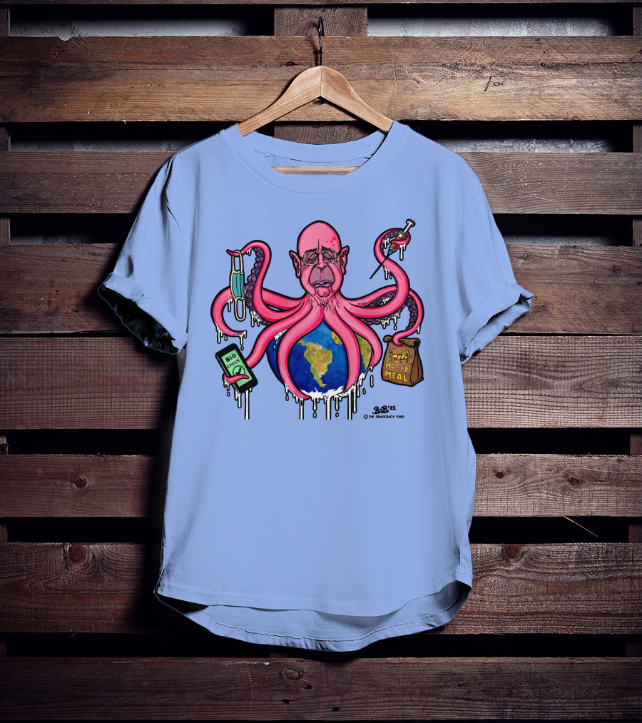 Schwabtopus Earth Bio Check Mask Happy Meal Dripping Syringe T-Shirt