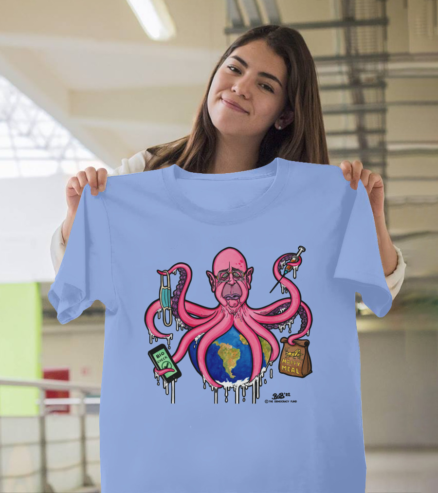 Schwabtopus Earth Bio Check Mask Happy Meal Dripping Syringe T-Shirt