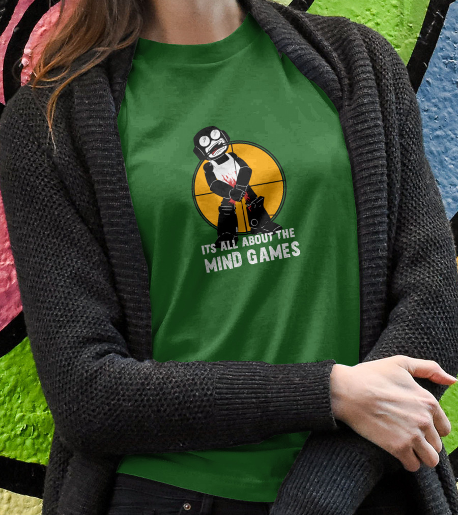Its All About The Mind Games Targeted Character With Bloodstained Bat T-Shirt