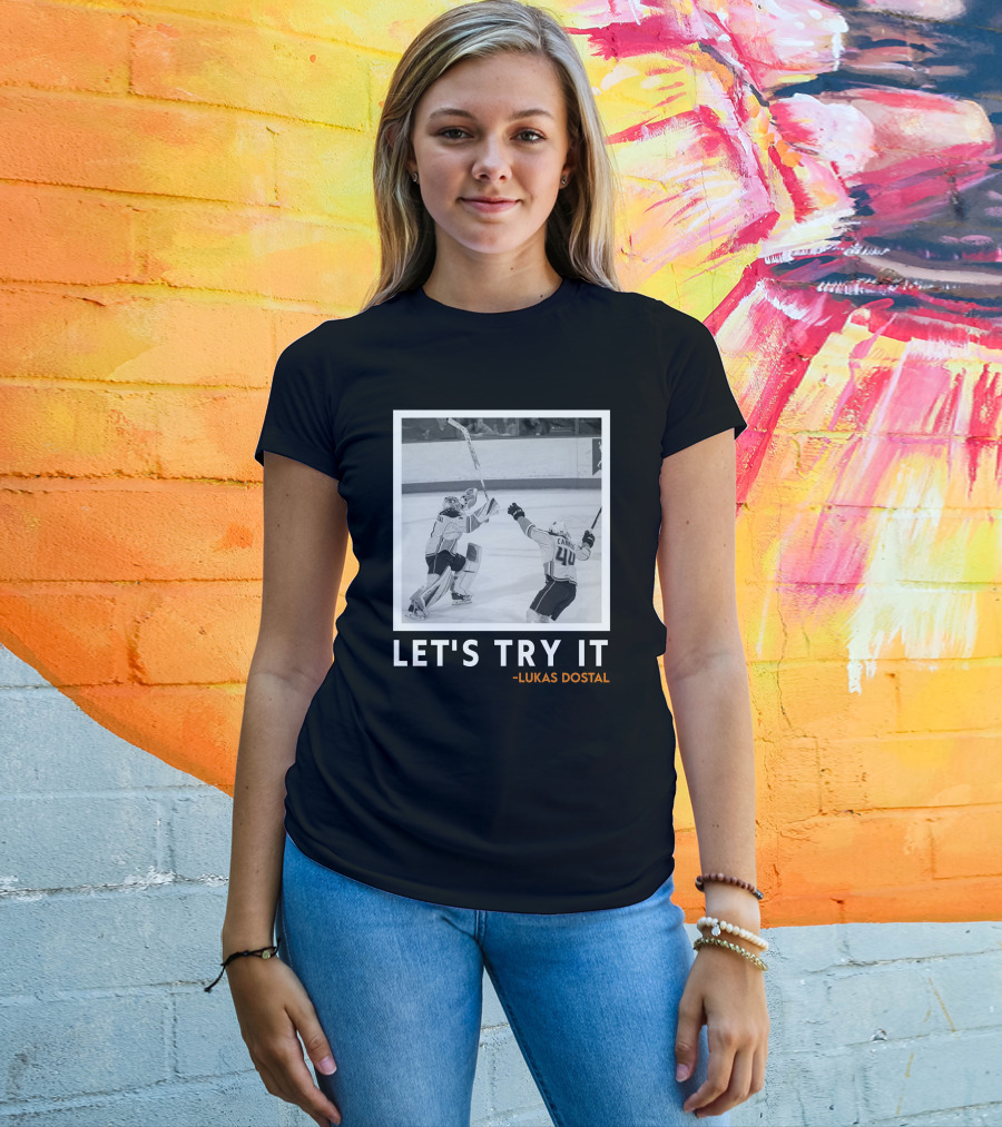 LET'S TRY IT LUKAS DOSTAL HOCKEY T-Shirt