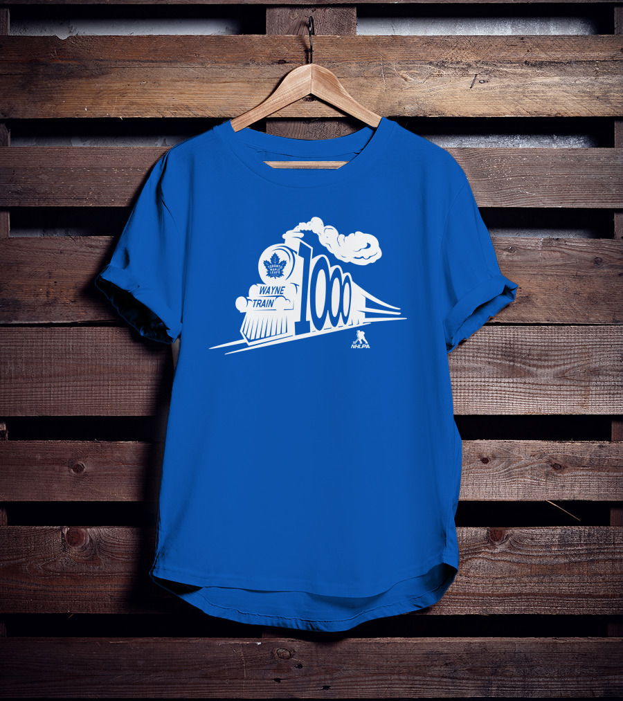 Toronto Maple Leafs Wayne Train NHLPA 1000th T-Shirt