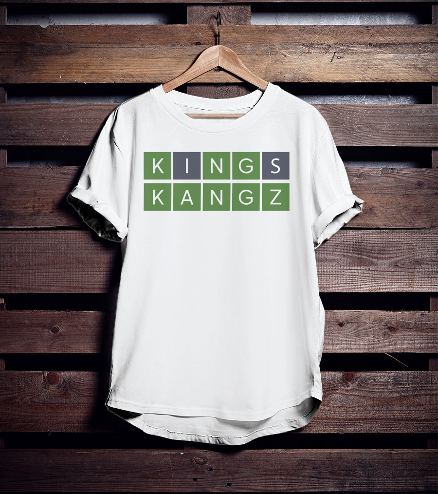 Kangz Kings Word Puzzle Green Blocks T-Shirt