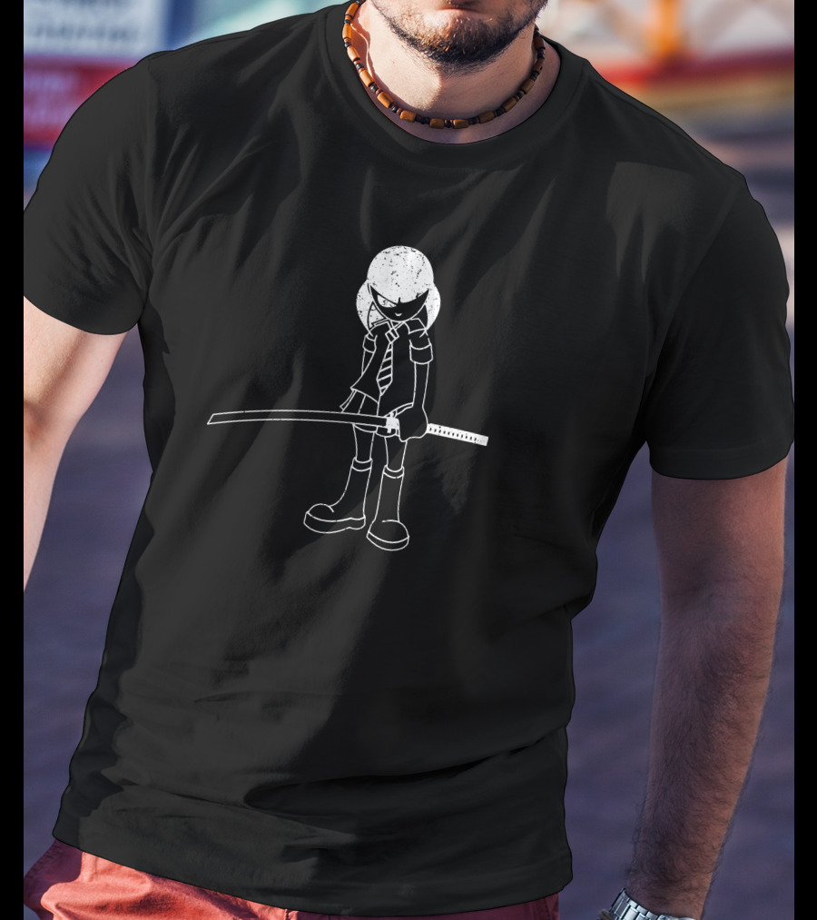 Clay Staub Cruel And Unusual Films Samurai Character Drawing T-Shirt