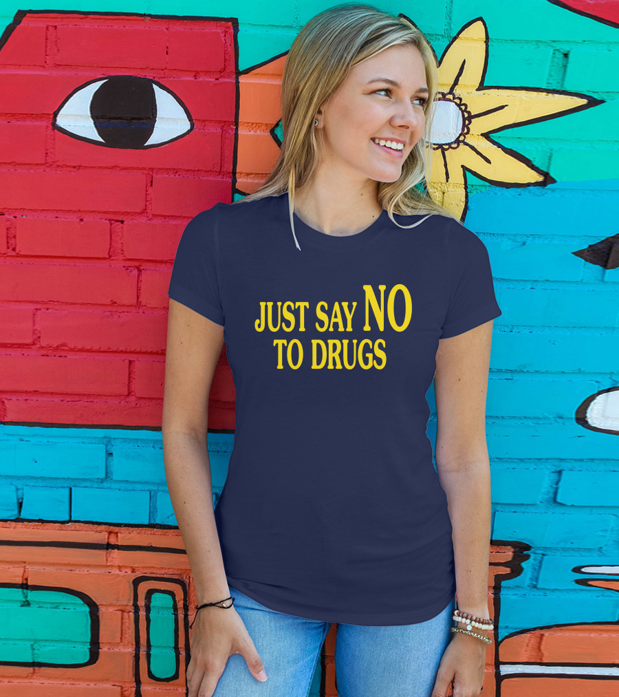 Lindsay Lohan Just Say No To Drugs Campaign Message T-Shirt