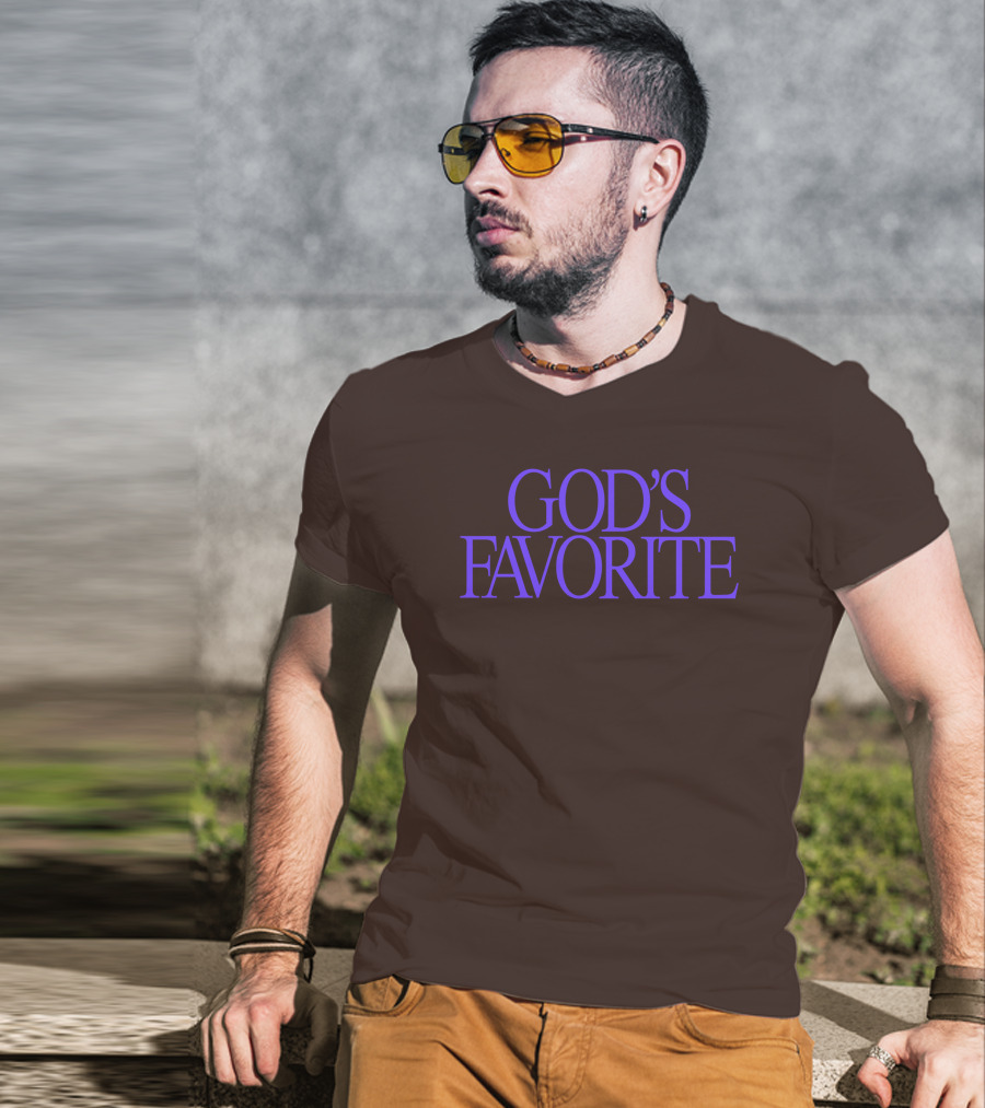Lilipropaganda God's Favorite Text In Bold Purple Letters T-Shirt