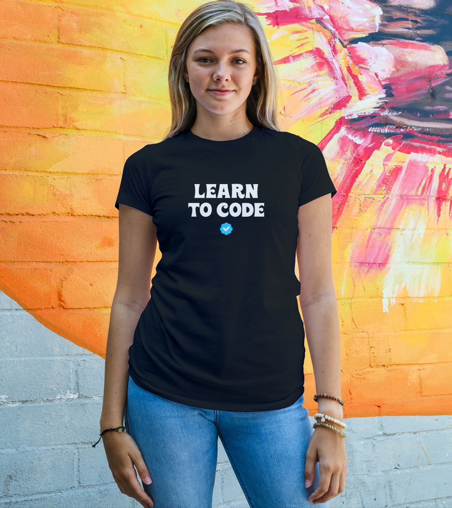 Learn To Code Verified Checkmark T-Shirt