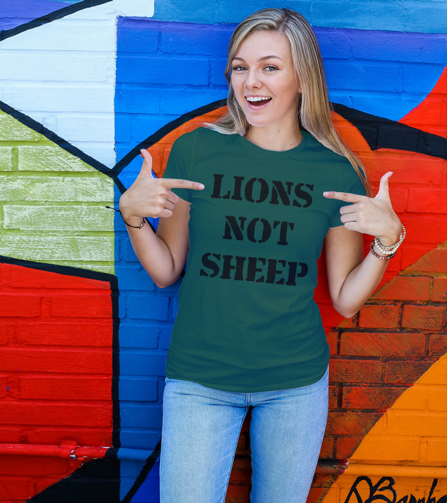 Lions Not Sheep Motivational Mindset T-Shirt