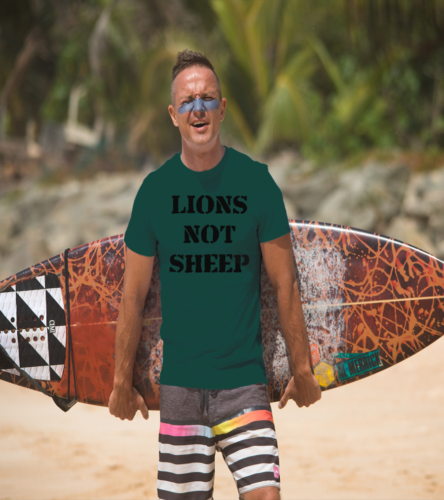 Lions Not Sheep Motivational Mindset T-Shirt