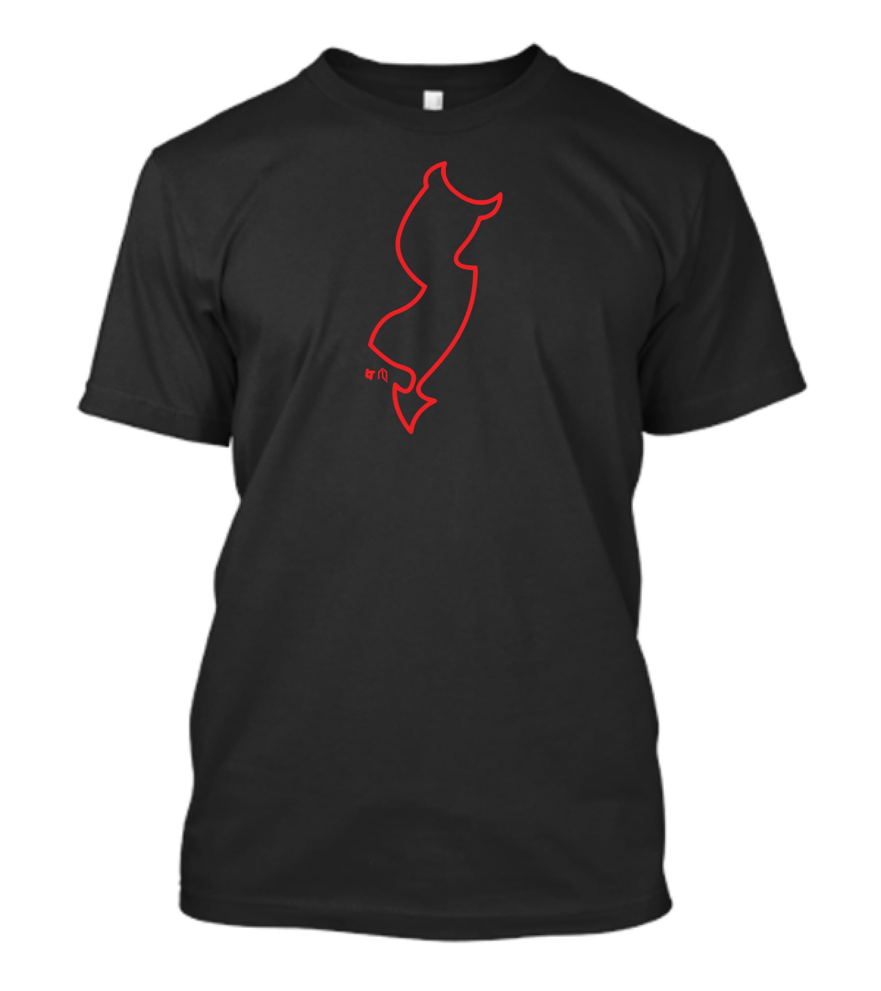 Breakingt Store New Jersey Devil Neon Tail T-Shirt