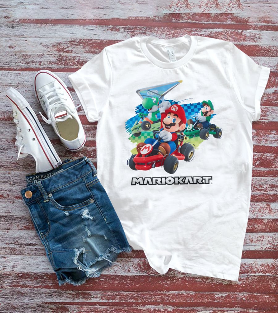 Leanbeefpatty Mariokart Characters Racing Luigi Yoshi Mario T-Shirt