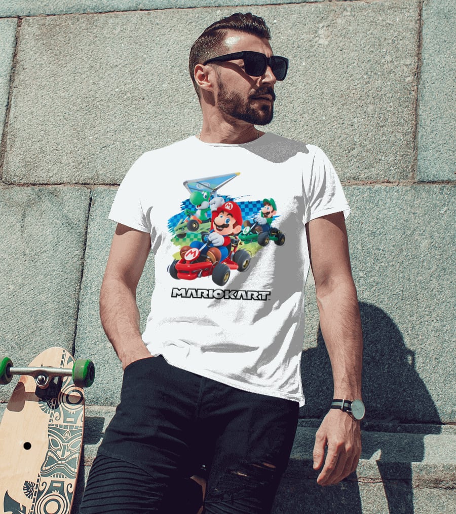 Leanbeefpatty Mariokart Characters Racing Luigi Yoshi Mario T-Shirt