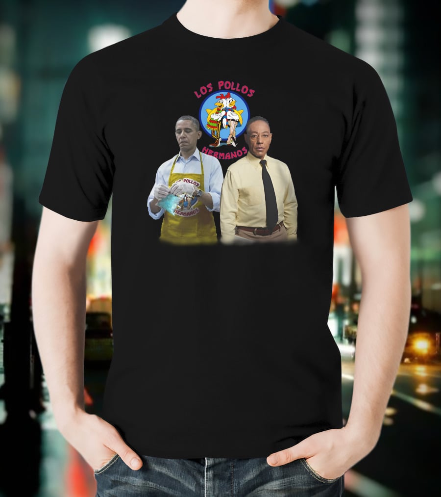 Barack Obama Gus Fring Los Pollos Hermanos Breaking Bad Fusion T-Shirt