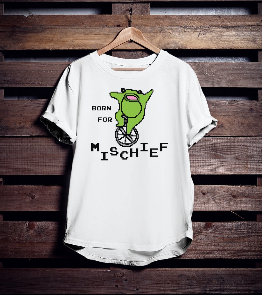 Born For Mischief Frog On Unicycle T-Shirt