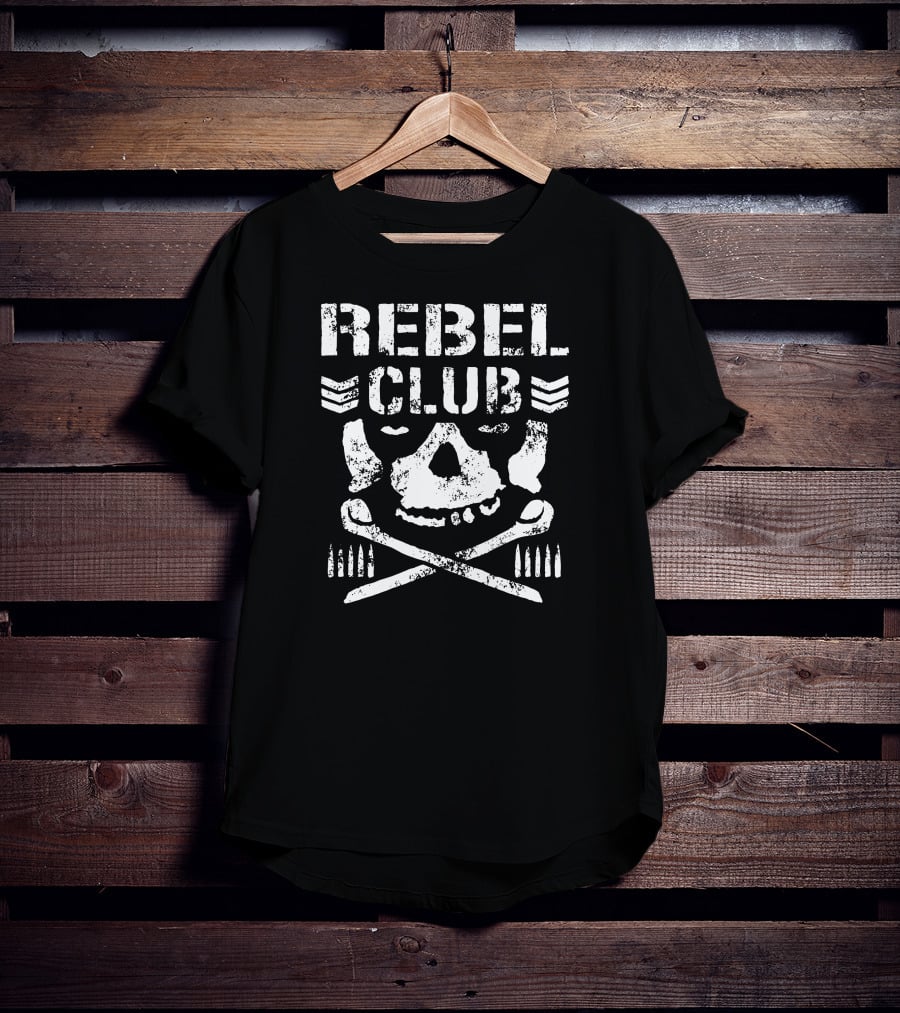NJPW Global David Finlay Rebel Club Skull And Crossbones T-Shirt