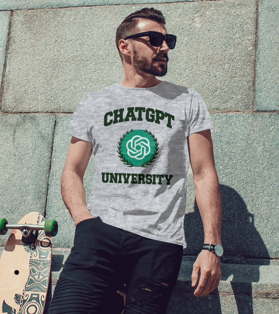 Shithead Steve Chatgpt University Laurel Emblem T-Shirt