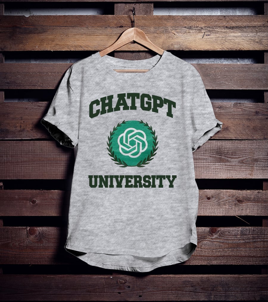 Shithead Steve Chatgpt University Laurel Emblem T-Shirt