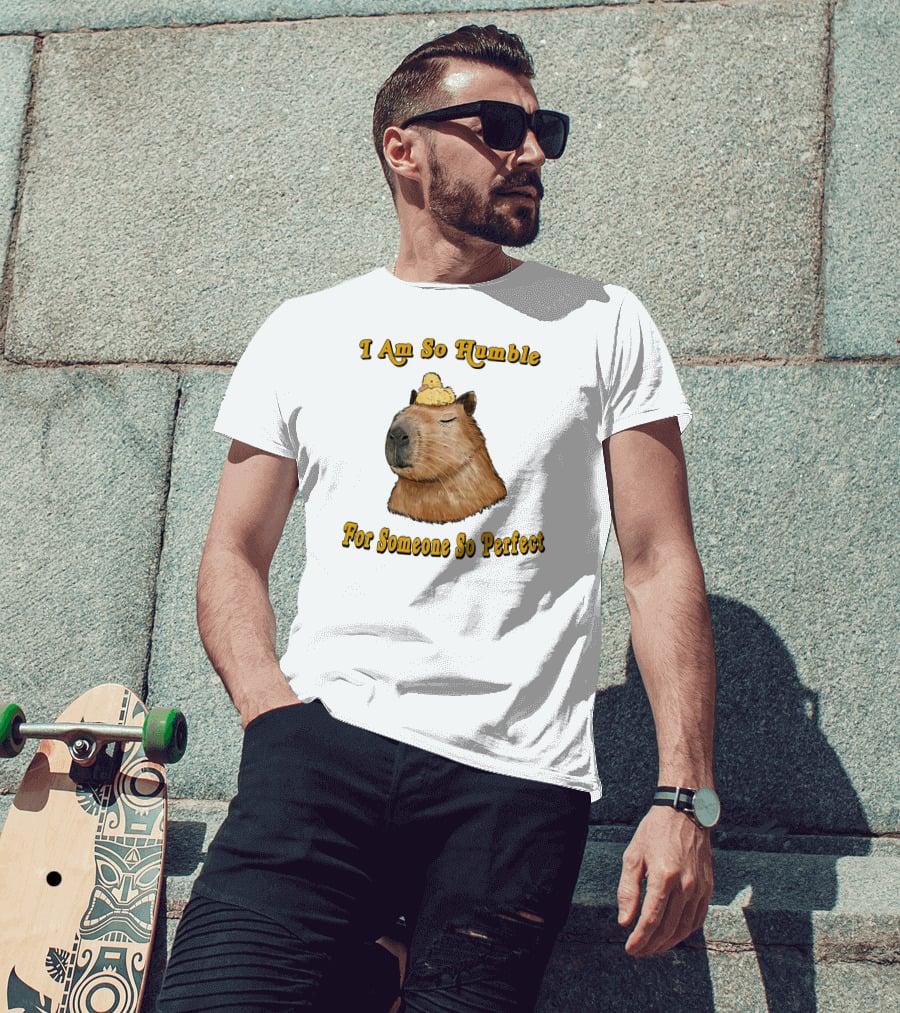 I Am So Humble For Someone So Perfect Capybara With Duckling T-Shirt