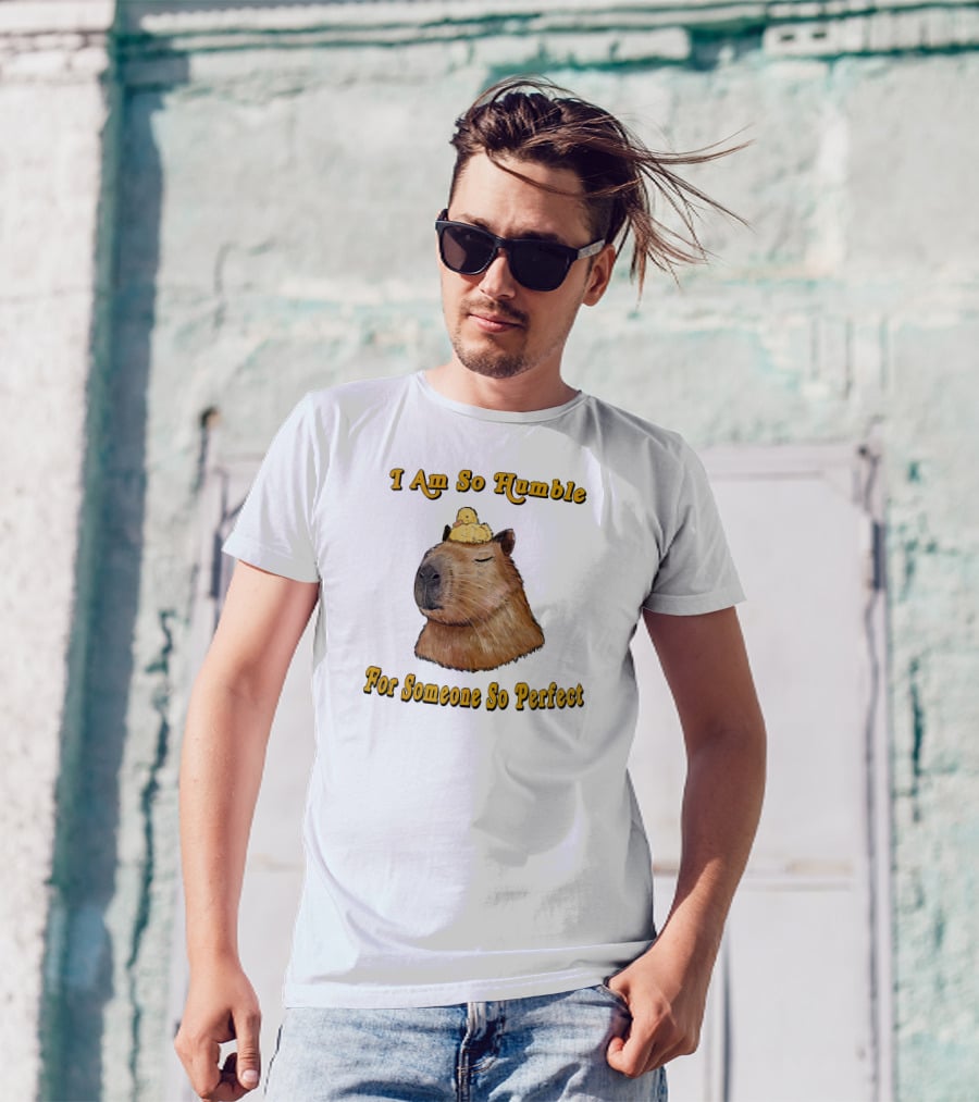 I Am So Humble For Someone So Perfect Capybara With Duckling T-Shirt