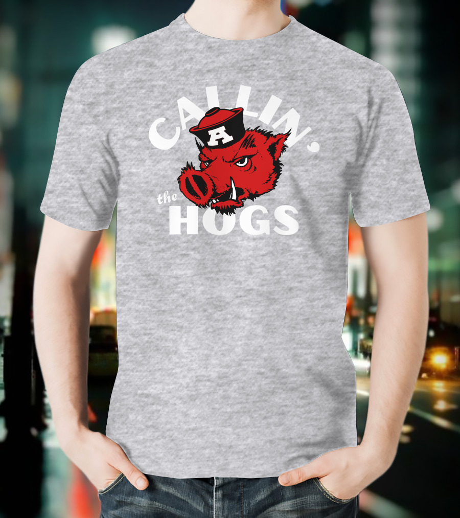 Charlie Hustle Store Callin' The Hogs Arkansas Razorbacks T-Shirt