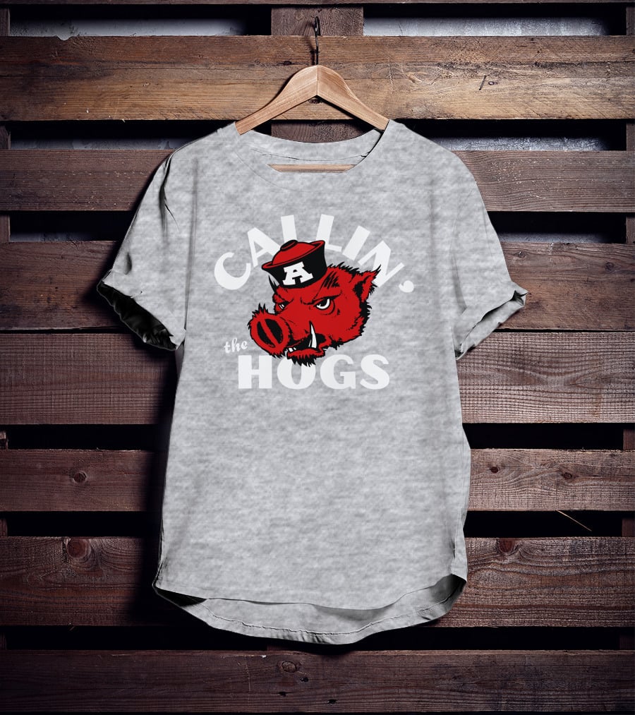 Charlie Hustle Store Callin' The Hogs Arkansas Razorbacks T-Shirt
