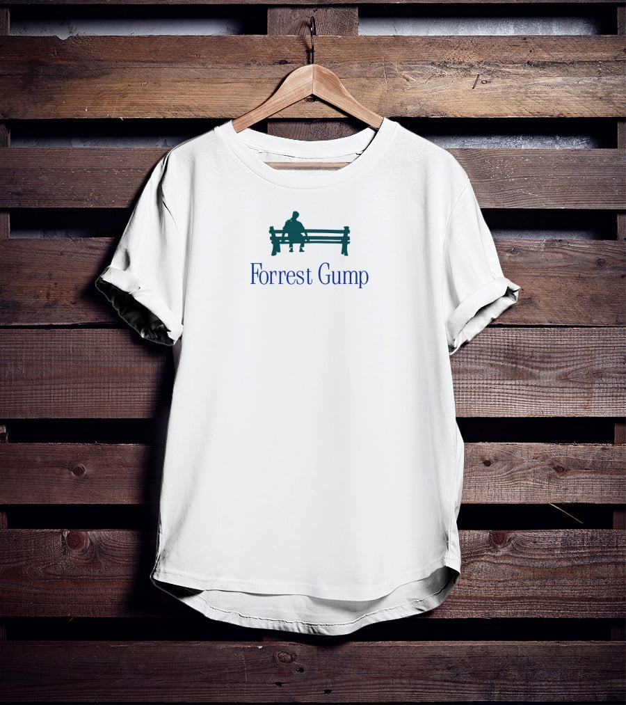 Forrest Gump Silhouette On Bench - Outlander Magazine T-Shirt