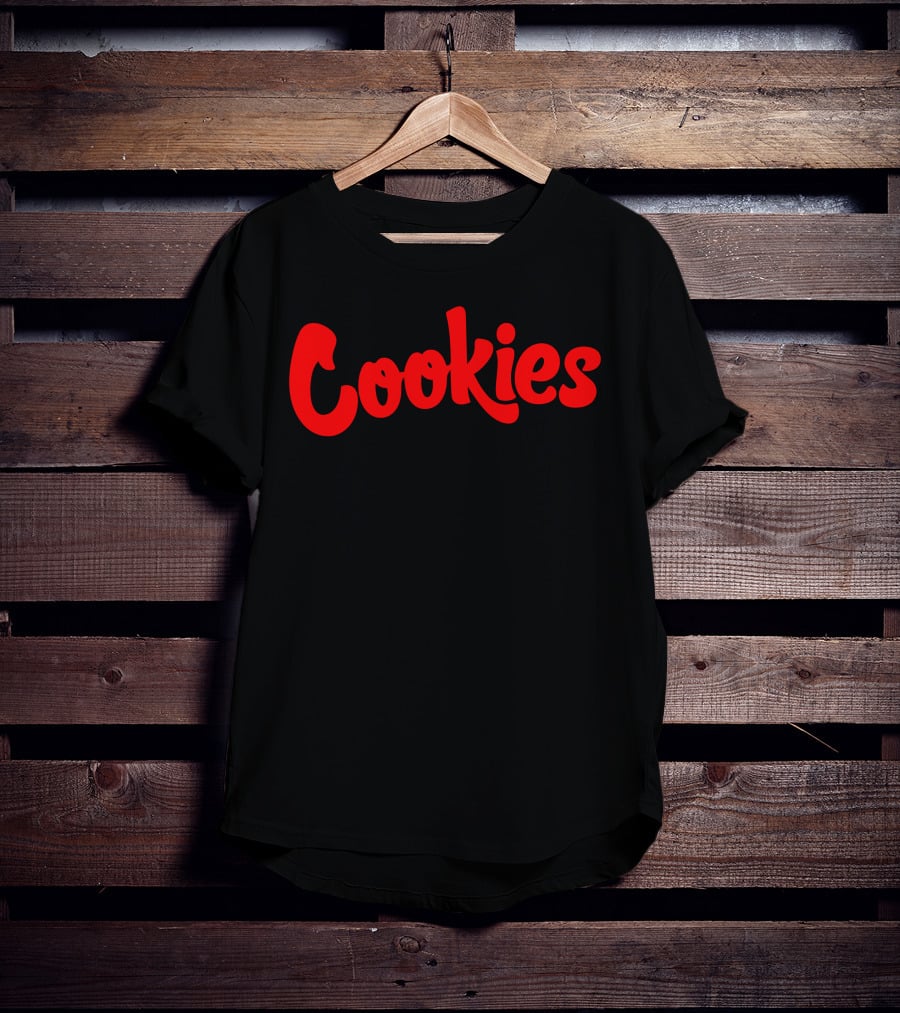 Matt Price Wears Cookies Text In Red T-Shirt