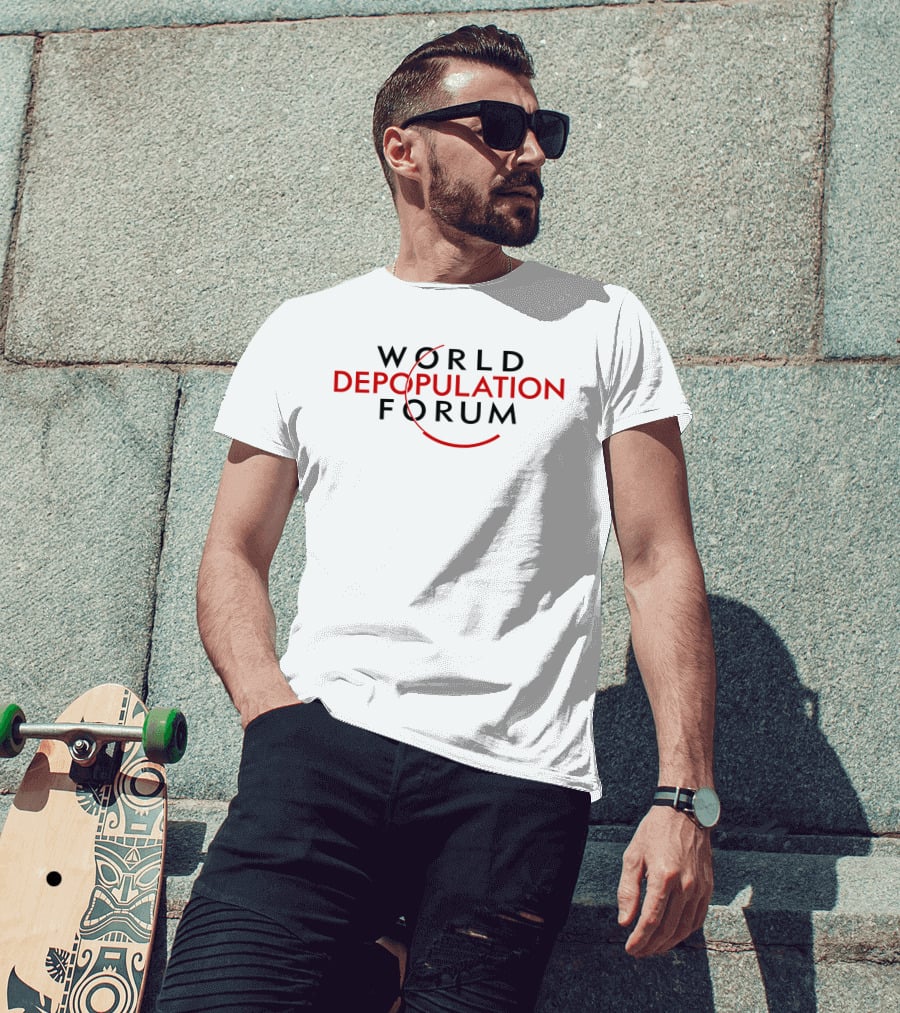Liz Churchill World Depopulation Forum Text T-Shirt